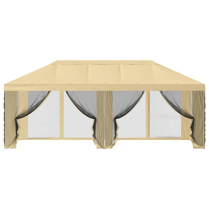 Gazebo Cover med sidevægge 6 x 3 m Cremefarvet Polyester 190