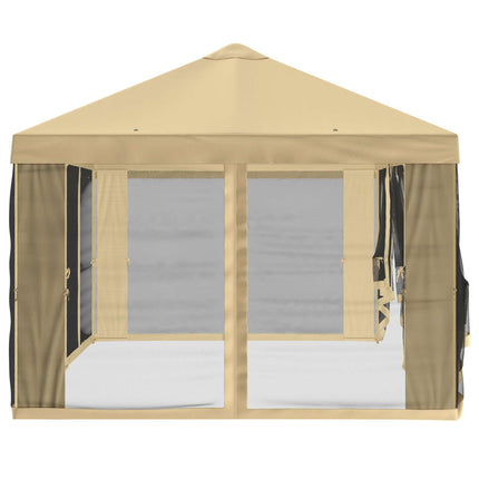 Gazebo Cover med sidevægge 6 x 3 m Cremefarvet Polyester 190