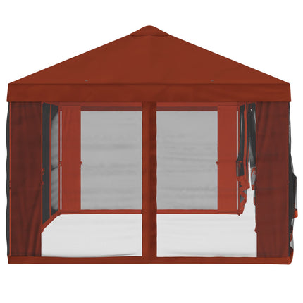 Gazebo Cover med sidevægge 6 x 3 m Terrakotta Polyester 190