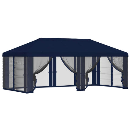 Gazebo Cover med sidevægge 6 x 3 m Blå Polyester 190