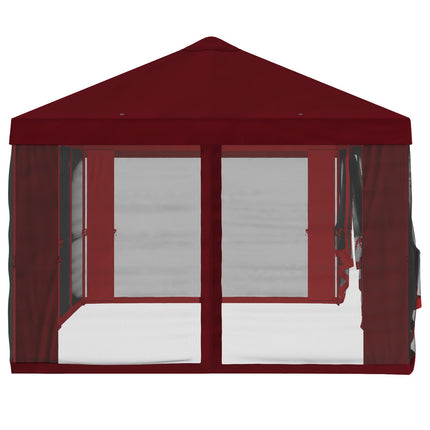 Gazebo Cover med sidevægge 6 x 3 m Bordeaux Polyester 190