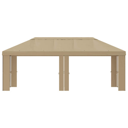 Gazebo Dække 6 x 3 m Beige Polyester 190 gsm