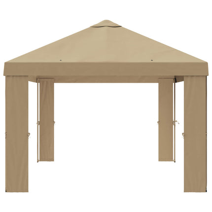 Gazebo Dække 6 x 3 m Beige Polyester 190 gsm