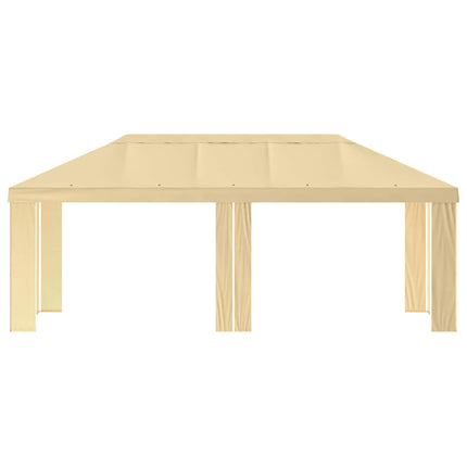 Gazebo Dække 6 x 3 m Cremefarvet Polyester 190 gsm