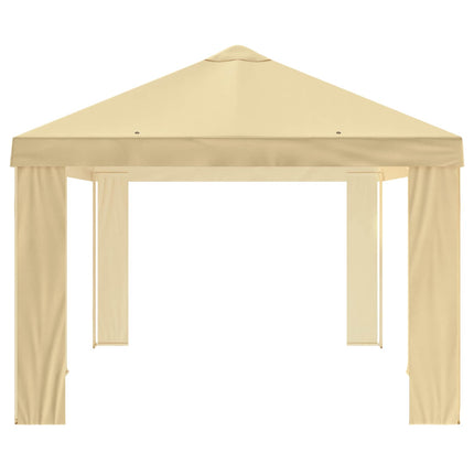 Gazebo Dække 6 x 3 m Cremefarvet Polyester 190 gsm