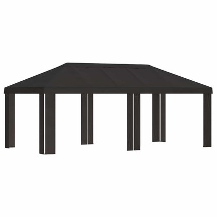 Gazebo Dække 6 x 3 m Antracit Polyester 190 gsm