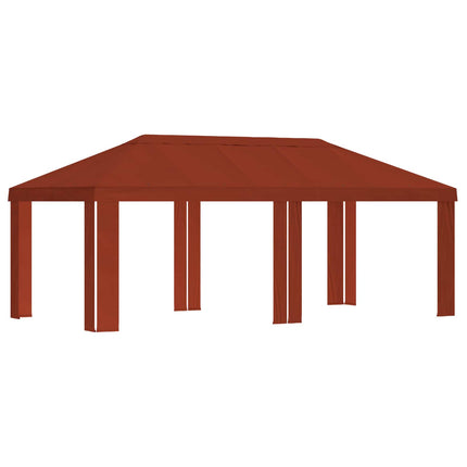 Gazebo Dække 6 x 3 m Terrakotta Polyester 190 gsm