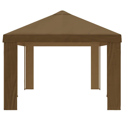 Gazebo Dække 6 x 3 m Gråbrun Polyester 190 gsm