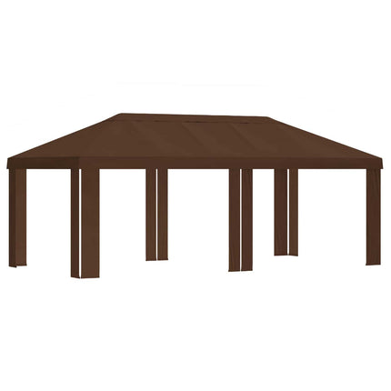 Gazebo Dække 6 x 3 m Brun Polyester 190 gsm