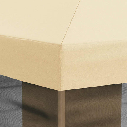 Gazebo Cover med sidevægge Cremefarvet 600,5 x 300,5 cm