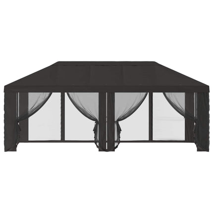 Gazebo Cover med sidevægge Antracit 600,5 x 300,5 cm Polyester