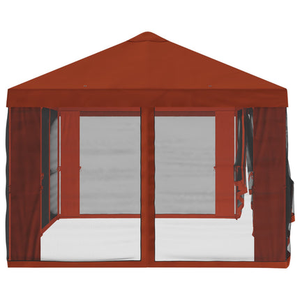 Gazebo Cover med sidevægge Terrakotta 600,5 x 300,5 cm