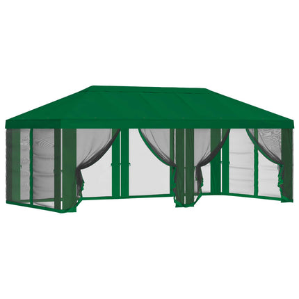 Gazebo Cover med sidevægge Grøn 600,5 x 300,5 cm Polyester