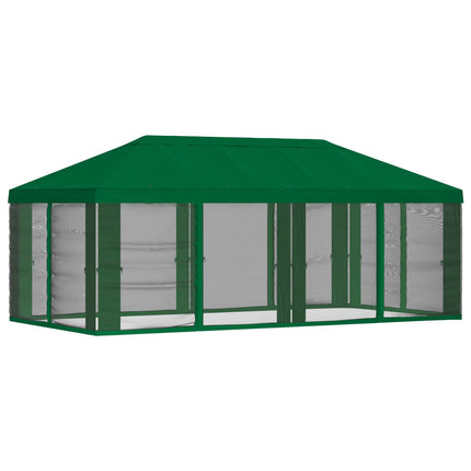 Gazebo Cover med sidevægge Grøn 600,5 x 300,5 cm Polyester