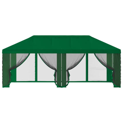 Gazebo Cover med sidevægge Grøn 600,5 x 300,5 cm Polyester