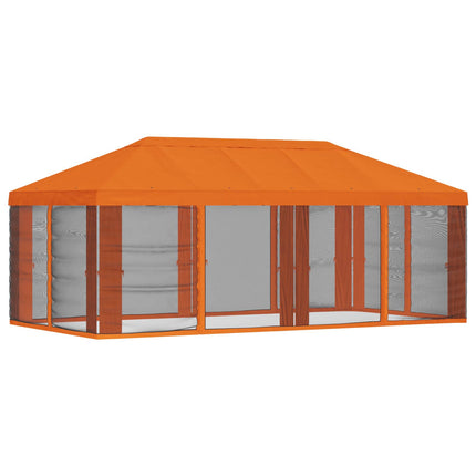 Gazebo Cover med sidevægge Orange 600,5 x 300,5 cm Polyester