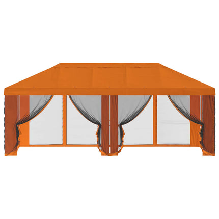 Gazebo Cover med sidevægge Orange 600,5 x 300,5 cm Polyester