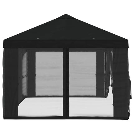 Gazebo Cover med sidevægge Sort 600,5 x 300,5 cm Polyester