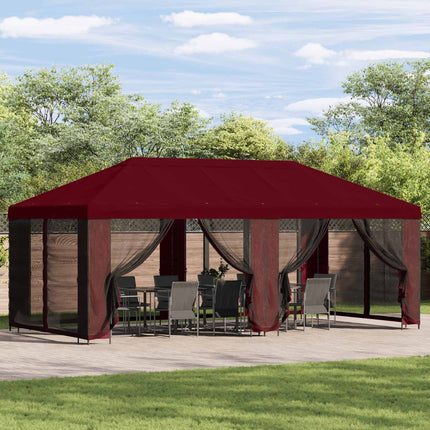 Gazebo Cover med sidevægge Bordeaux 600,5 x 300,5 cm Polyester
