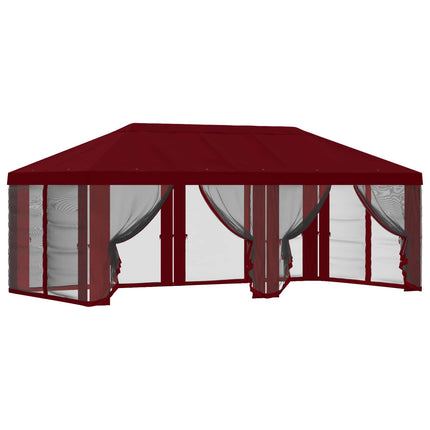 Gazebo Cover med sidevægge Bordeaux 600,5 x 300,5 cm Polyester