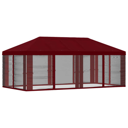 Gazebo Cover med sidevægge Bordeaux 600,5 x 300,5 cm Polyester