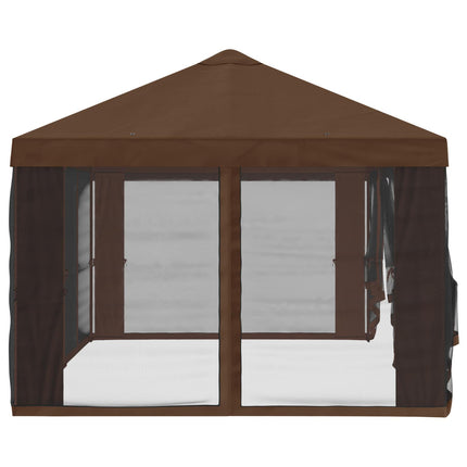 Gazebo Cover med sidevægge Brun 600,5 x 300,5 cm Polyester