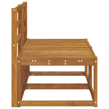 2 Stk Udendørs Mellem Sofa Massivt Akacietræ Naturfarvet