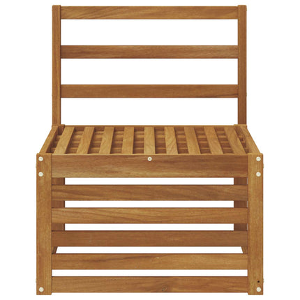 Udendørs Mellem Sofa Massivt Akacietræ Naturfarvet