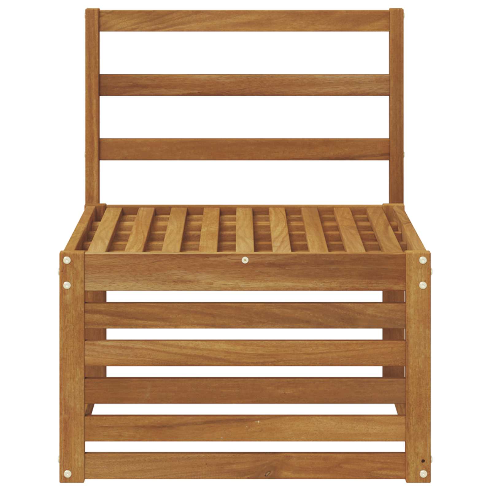 Udendørs Mellem Sofa Massivt Akacietræ Naturfarvet