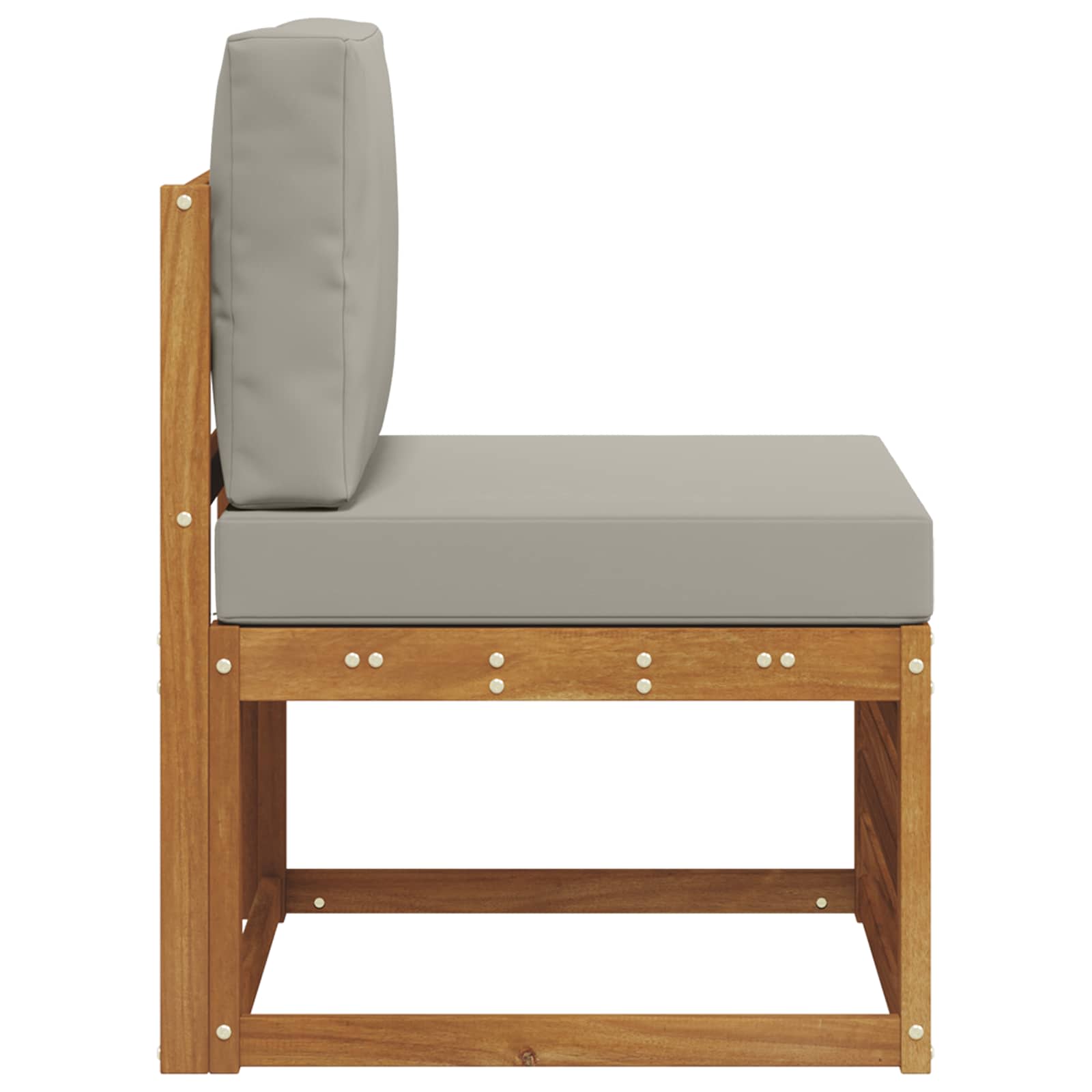 Udendørs Mellem Sofa Massivt Akacietræ Naturfarvet