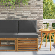 Udendørs Mellem Sofa Massivt Akacietræ Naturfarvet