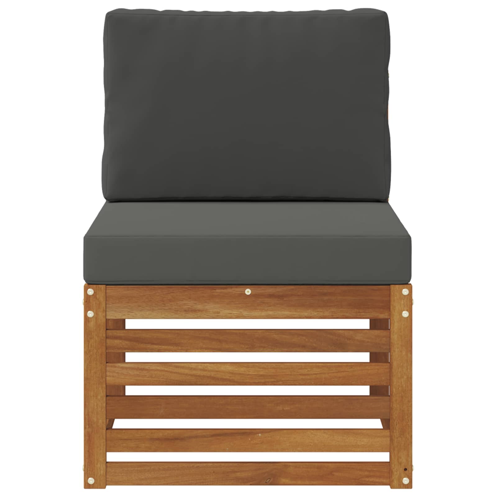 Udendørs Mellem Sofa Massivt Akacietræ Naturfarvet