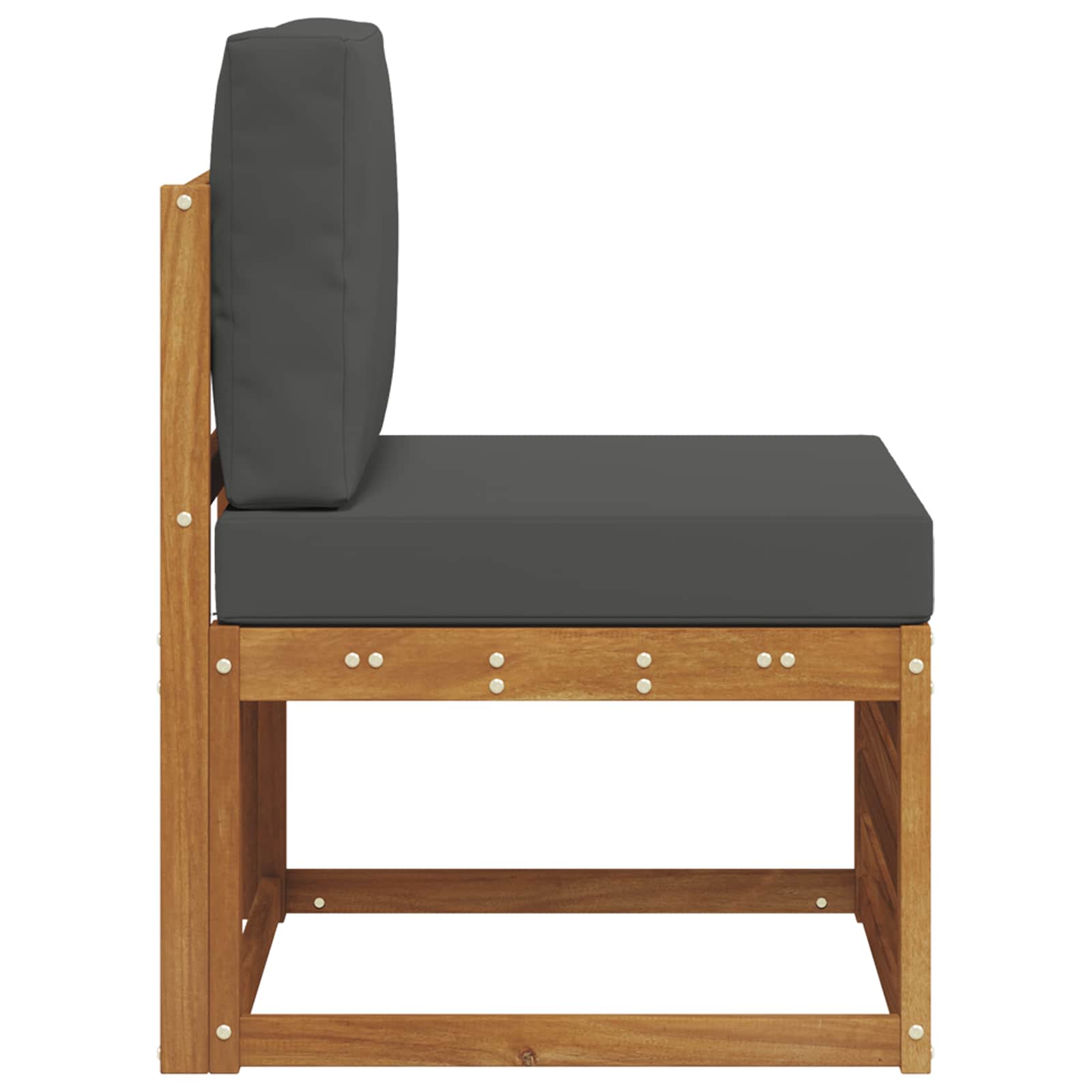 Udendørs Mellem Sofa Massivt Akacietræ Naturfarvet