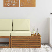 Udendørs end sofa Naturfarvet 91 x 63 x 73 cm Massivt Akacietræ