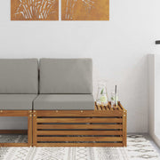 Udendørs end sofa Naturfarvet 91 x 63 x 73 cm Massivt Akacietræ