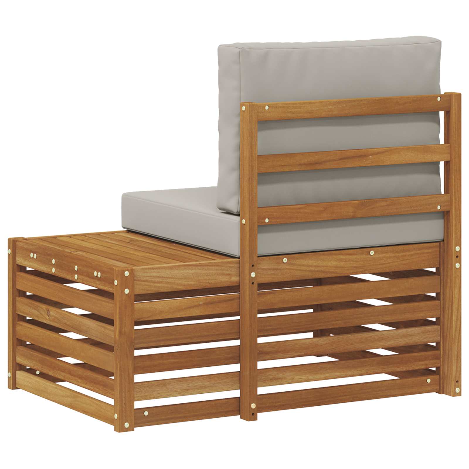 Udendørs end sofa Naturfarvet 91 x 63 x 73 cm Massivt Akacietræ