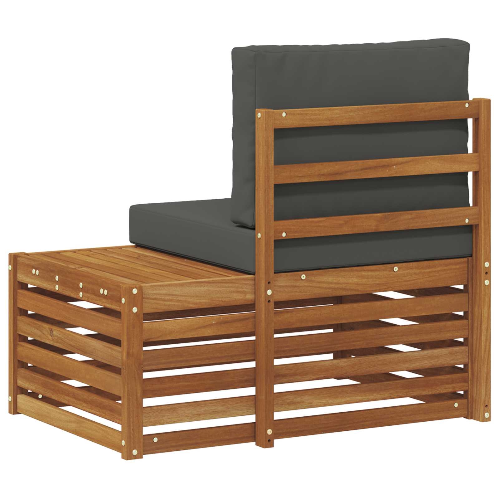 Udendørs end sofa Naturfarvet 91 x 63 x 73 cm Massivt Akacietræ