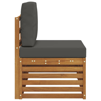 Udendørs end sofa Naturfarvet 91 x 63 x 73 cm Massivt Akacietræ