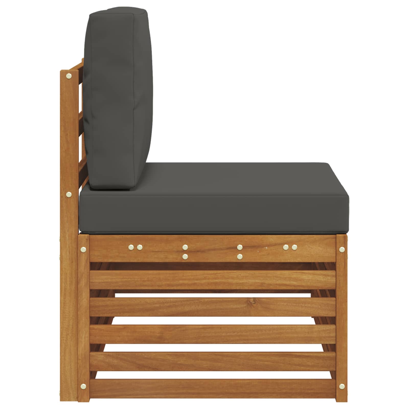 Udendørs end sofa Naturfarvet 91 x 63 x 73 cm Massivt Akacietræ