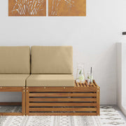 Udendørs end sofa Naturfarvet 91 x 63 x 73 cm Massivt Akacietræ