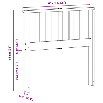 Armlænet 2 pcs Brun 60 x 6 x 61 cm Konstrueret træ