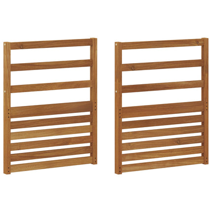 Armlæn 2 pcs Brun 59 x 4 x 73 cm Konstrueret træ