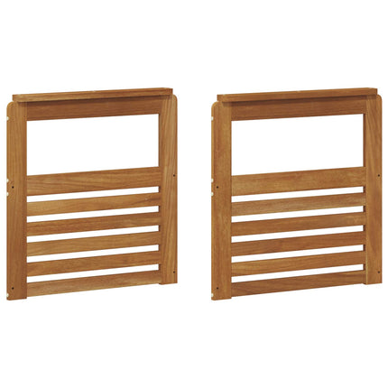 Armlæn 2 pcs Brun 59 x 6 x 61 cm Konstrueret træ