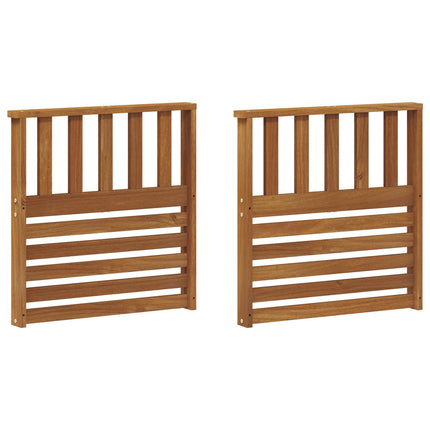 Armlæn 2 pcs Brun 60 x 6 x 61 cm Konstrueret træ