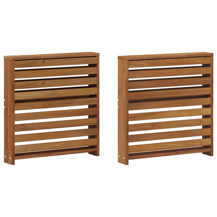Armlæn 2 pcs Brun 58.5 x 10 x 61 cm Konstrueret træ