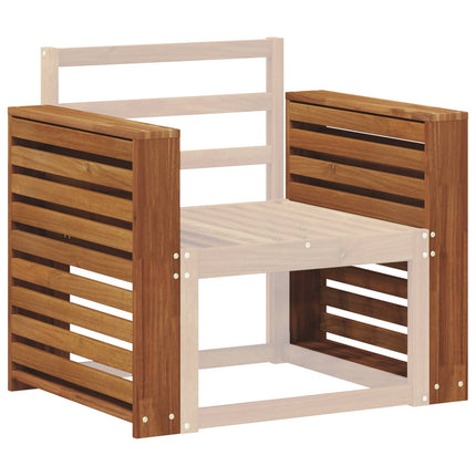 Armlæn 2 pcs Brun 58.5 x 10 x 61 cm Konstrueret træ