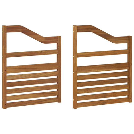 Armlæn 2 pcs Brun 59 x 4 x 73 cm Konstrueret træ