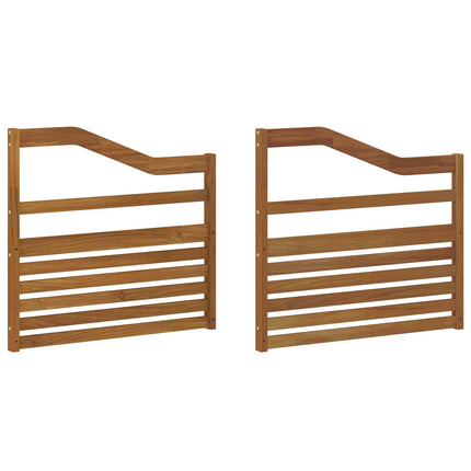 Armlæn 2 pcs Brun 79 x 4 x 73 cm Konstrueret træ
