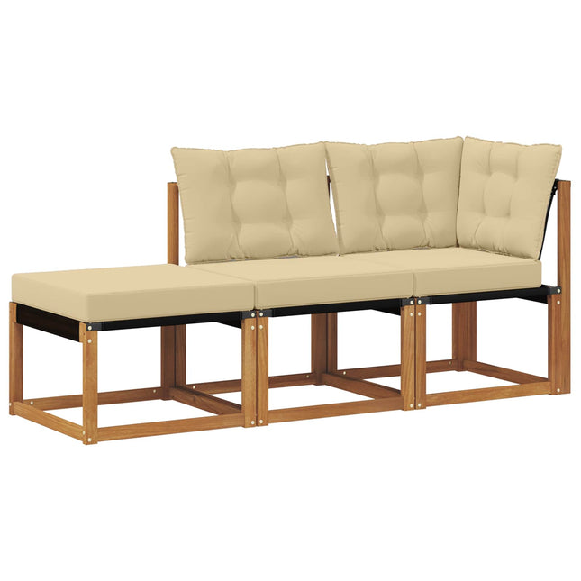 3 stk. Udendørs modulsofa enheder Naturlig og Beige