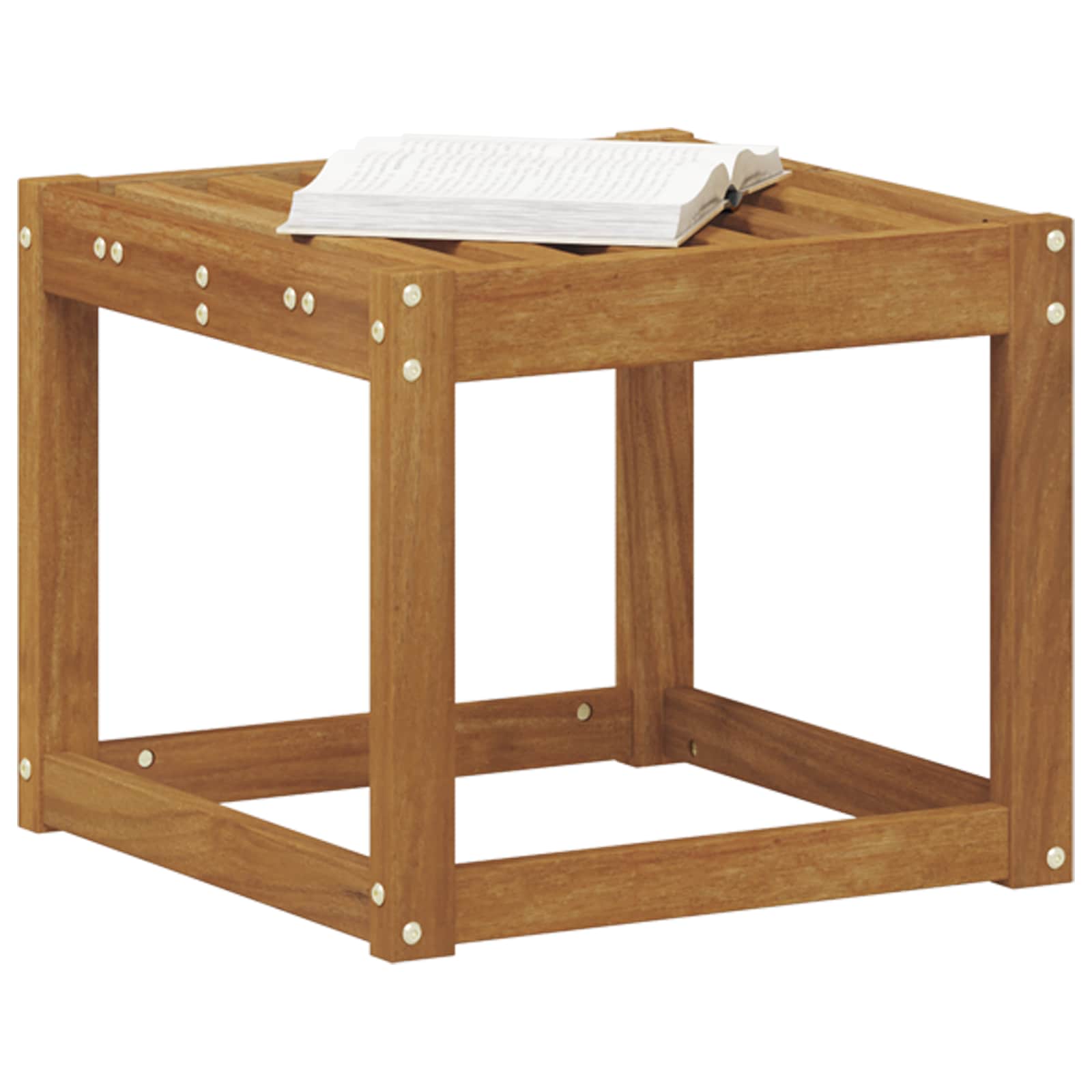 Skammel Bænk Naturfarvet 43 x 43 x 37 cm Massivt Akacietræ